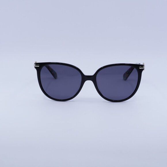 Kate Spade KRISTINA/G/S 0807 IR Sunglasses Black Cat Eye Frame, Grey Lenses